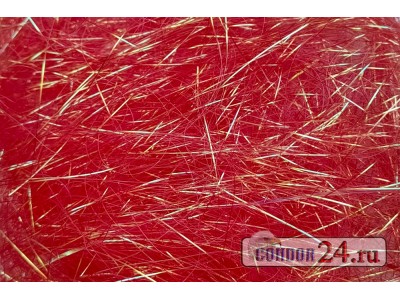 Люрекс голографический, толщина 0,3 мм., цвет красный  